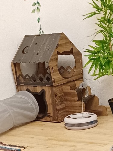 Stöckiges katzenhaus aus - 2-stöckiges,