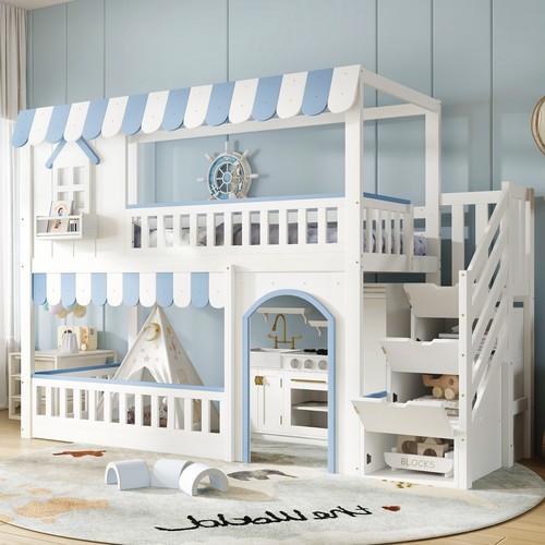 Kinderbett hausbett etagenbett - kinderbett,